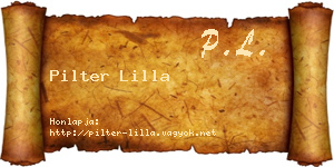 Pilter Lilla névjegykártya